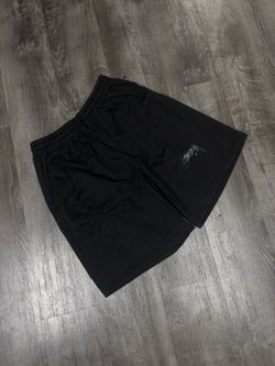 Stussy Black Elastic Waist Shorts