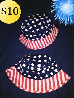 American flag bucket hats
