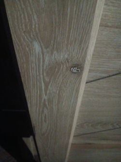 Queen size bed frame light Tan wood grain style