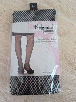 Black Children's Fishnet Tights Size M (4-6) #4067 New