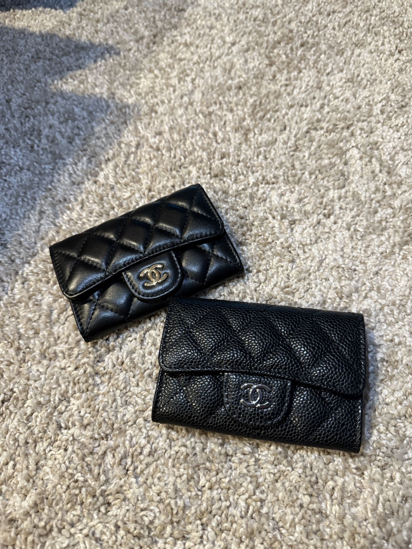 Chanel Caviar/lambskin Flap Card Holder Wallet