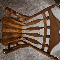 Solid Oak Rocking Chair