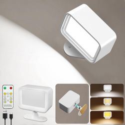LED Wall Sconce Light: Rechargeable Wall Lights 3 Color Temperatures & 5 Brightness