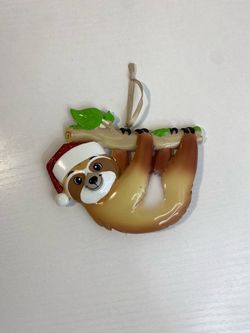 Sloth On A Tree Kids Christmas Ornament