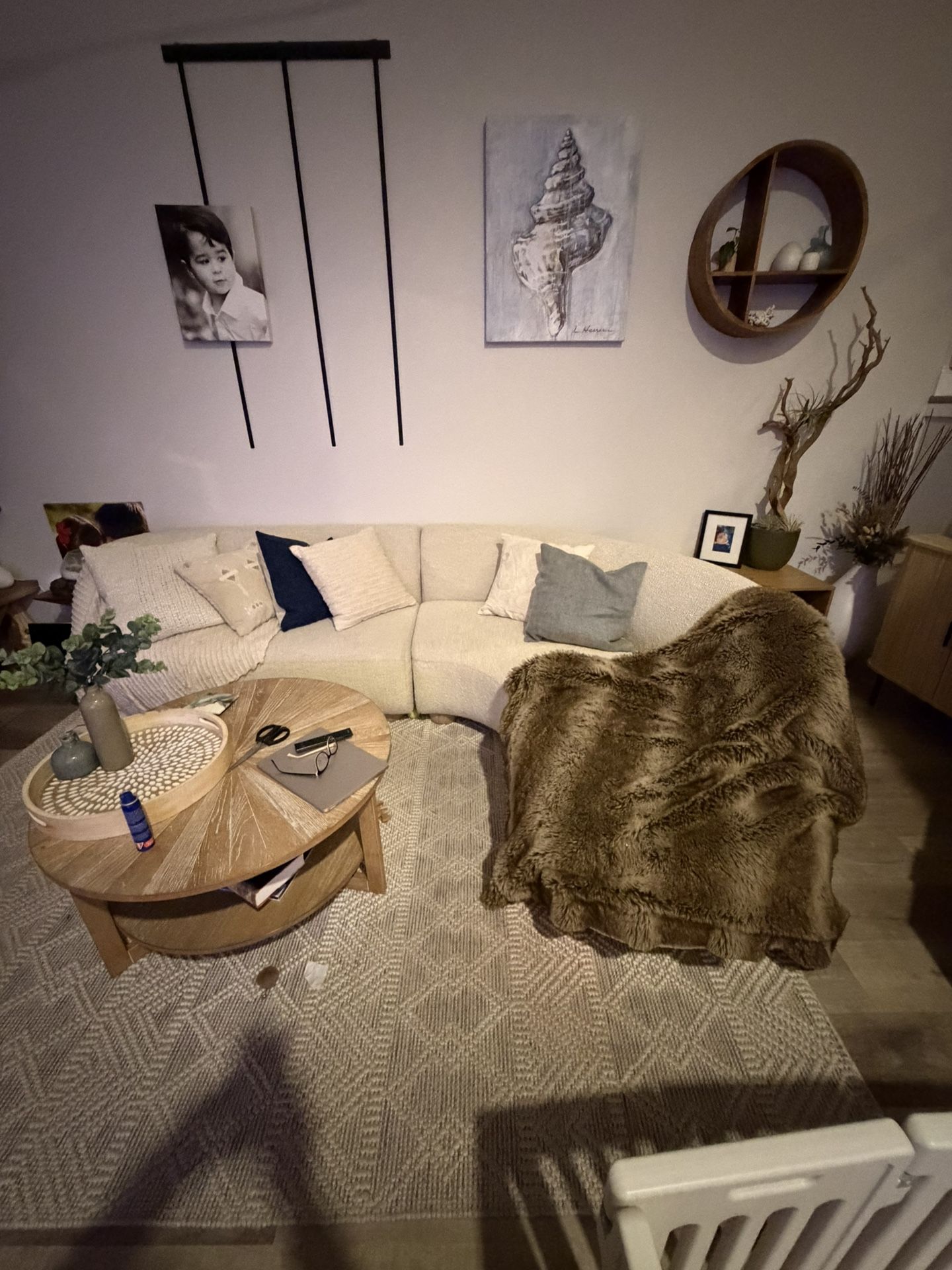 West Elm Curved Sofa