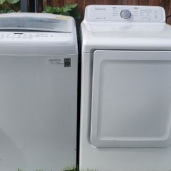 SAMSUNG SET WASHER AND ELECTRIC DRYER WORKING PERFECT WE HAVE DELIVERY SERVICE AVAILABLE FOR A FEE WITH INSTALLATION 