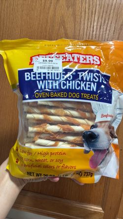 FREE Dog Treats Beefhide Twists
