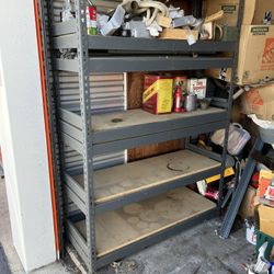 Metal And Wood Garage Shelving 18” X 48” X 70”