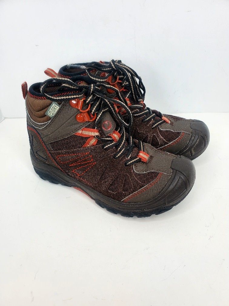 Merrell Hiking Boots Boys 13 M Capra Mid WTPF Waterproof Brown Lace Up