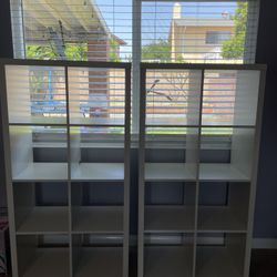 2 White IKEA Shelves 