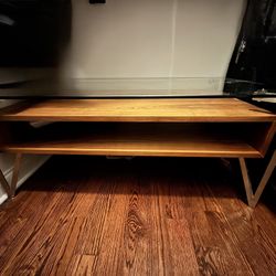 Sturdy Glass Metal Wood Stable