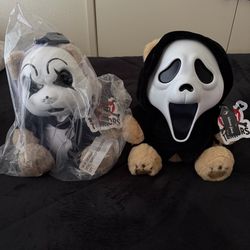 Spirit Halloween Art the Clown & Ghostface Teddy Terrors Plush Terrifier & Scream