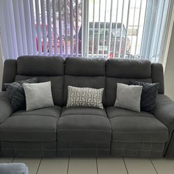 Gray Sofa Recliner 
