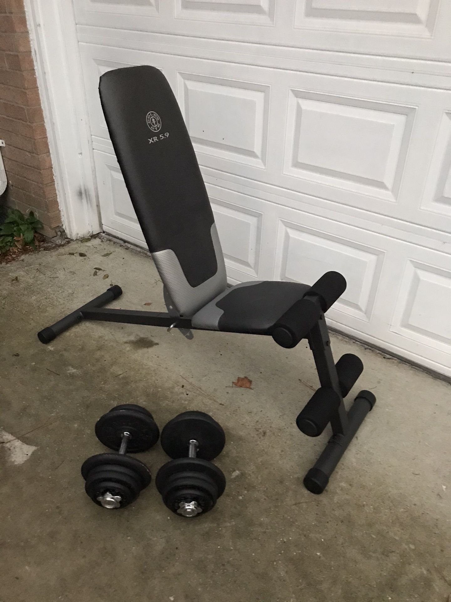 100 lbs of Dumbbells Adjustable Bench