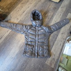 The North Face Puffer Mens XS X-Small 550 Jacket Goose Down Grey Hoodie