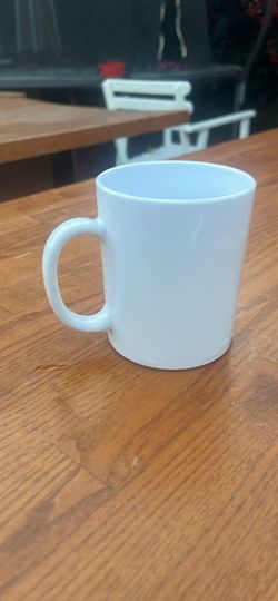 Set of 12 White Acrylic Coffee Mugs