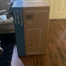 silver mini fridge brand new