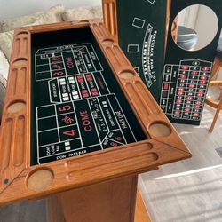 Game Table Bar Unit With 3 Bar Stools