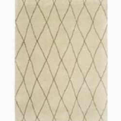 Allen + Roth Ivory  Lattice Rug 7x10