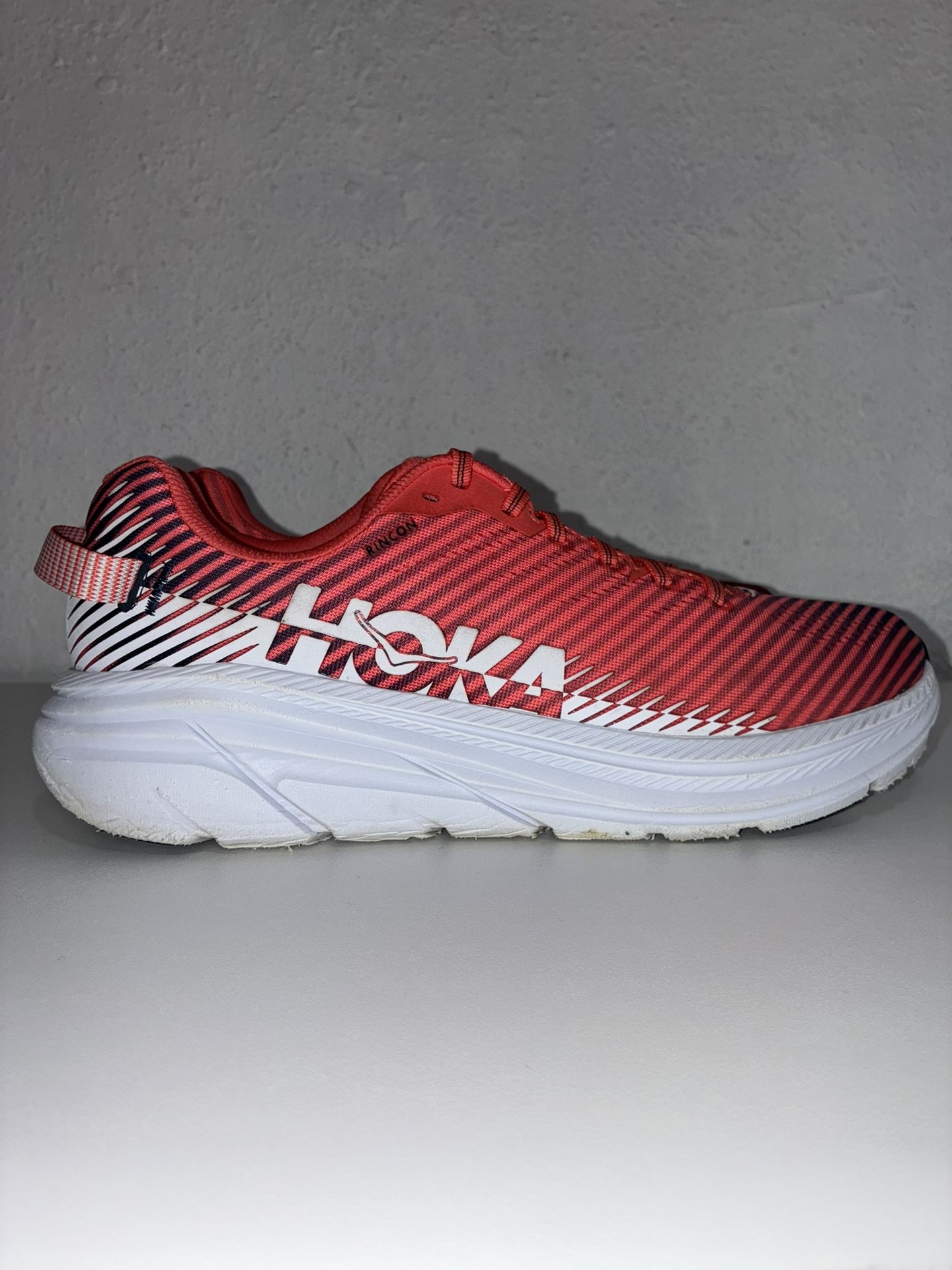 HOKA ONE ONE Rincon 2 Women’s Size 11 Hot Coral Red Lightweight Running Shoes