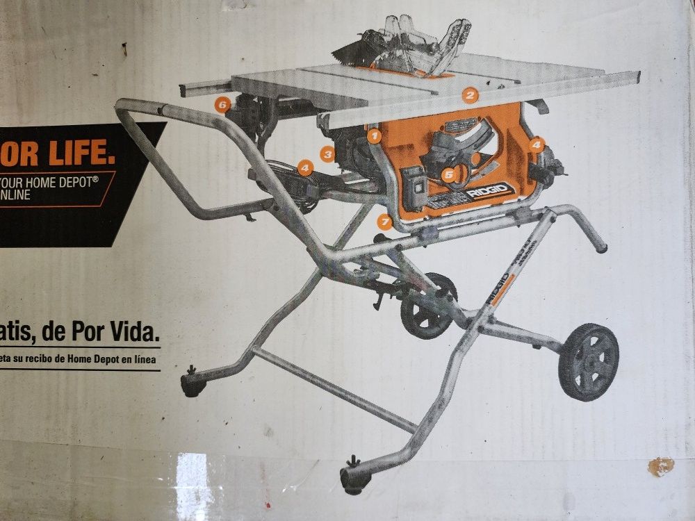 BRAND NEW Ridgid Heavy-Duty 10 in. Job Site Table Saw With Stand