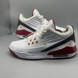 Size 12 - Jordan Max Aura 5 White Varsity Red Men Basketball Shoes
