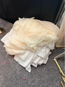 White and tule drapery