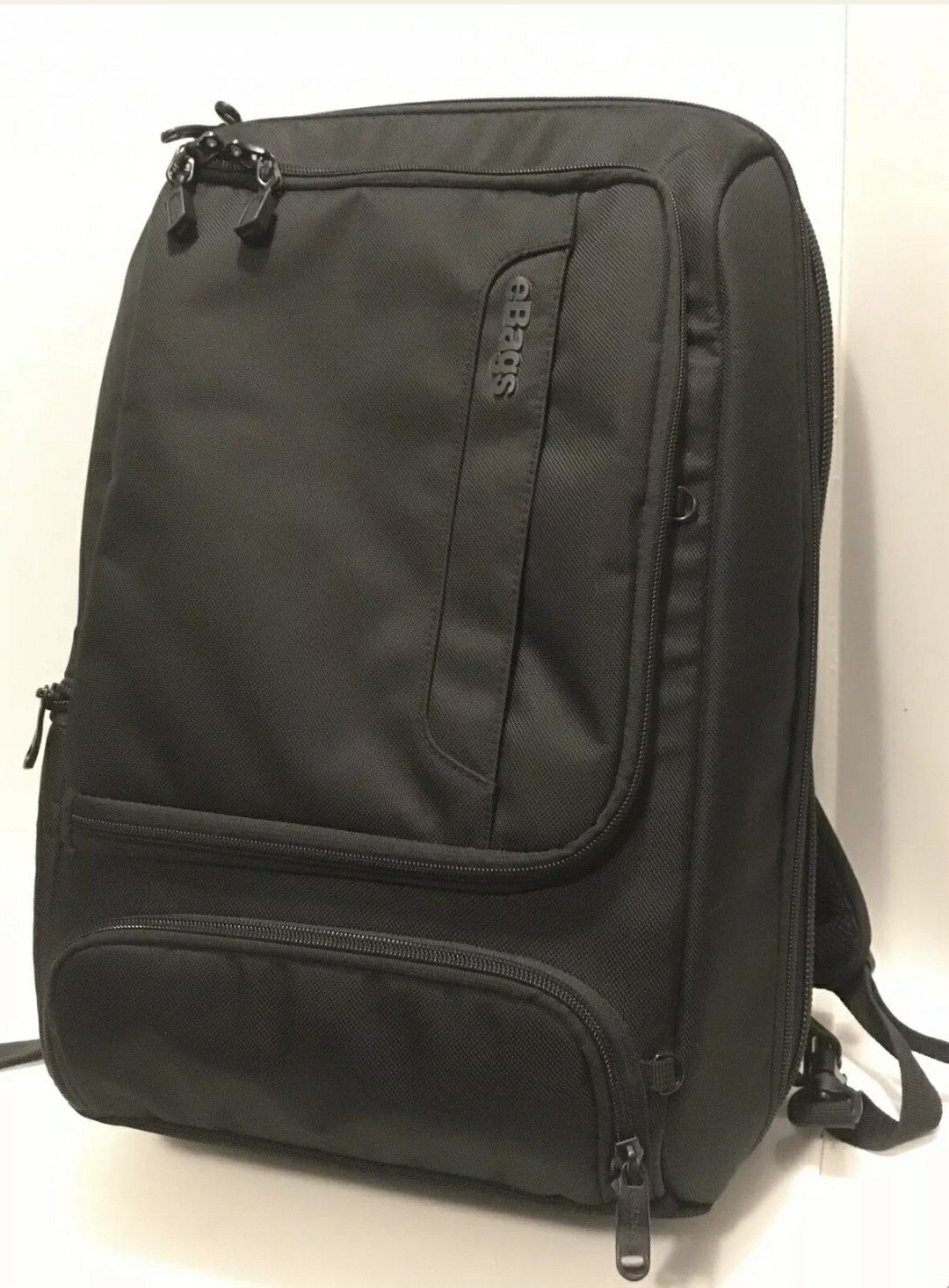 eBags Professional Slim Laptop Backpack Business Black Carry On. 15.75" laptop