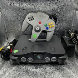 Nintendo 64 N64 Black Console, TESTED & WORKING! Good Condition