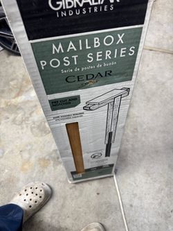 Cedar Mailbox Post