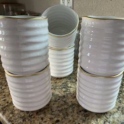 White Ceramic Flower Pots 5’. New $10