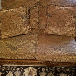 Ashley sofa and love seat fabric with leather
