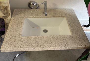 Granite Vanity Top with Undermount Sink and Faucet
