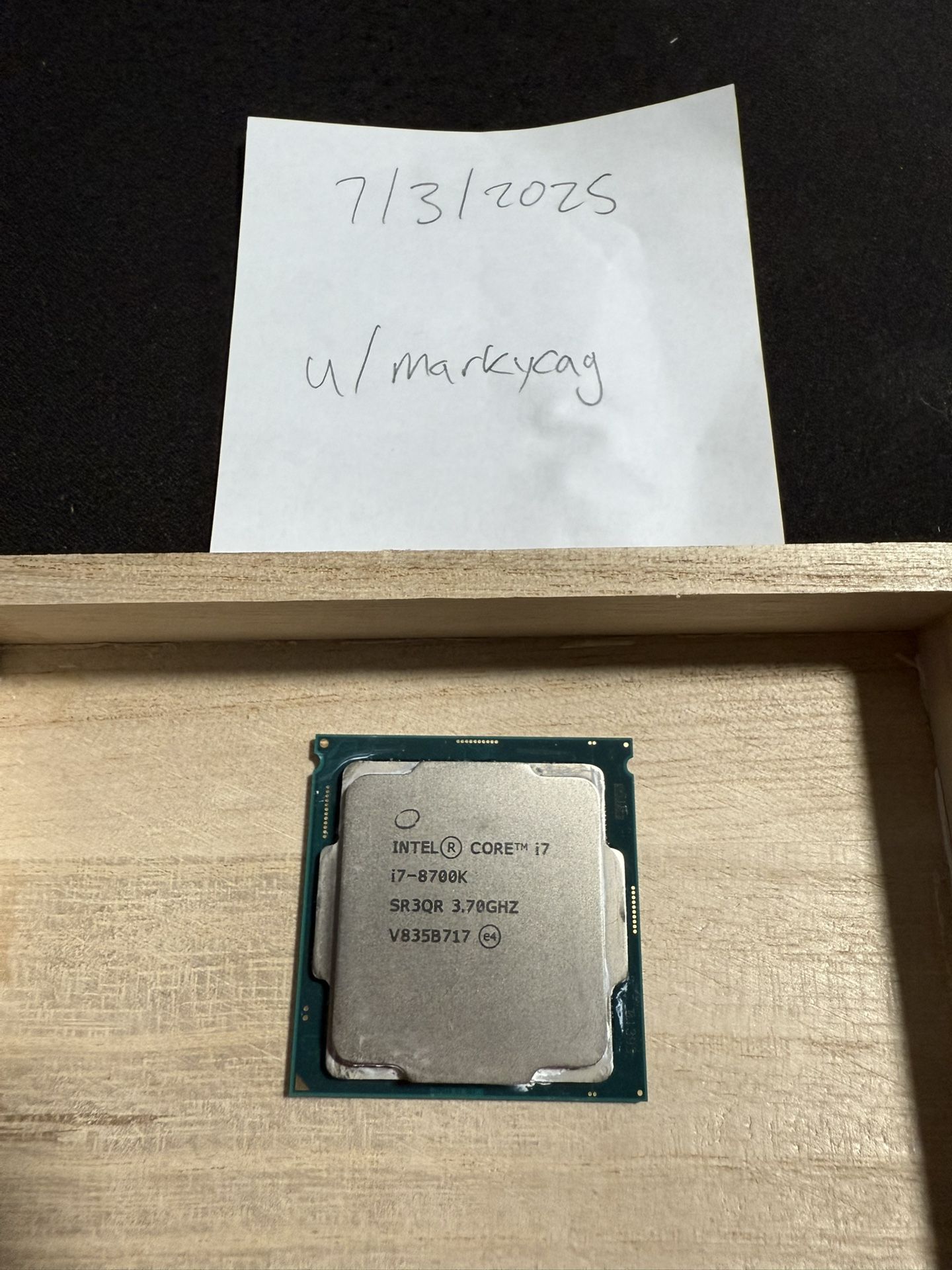 Intel i7 - 8700k CPU