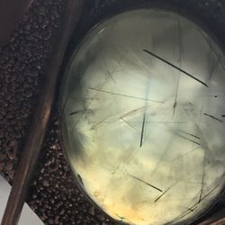 Rutilated Green Quartz Pendant In silver 