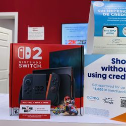 Nintendo Switch 2 With Mario Kart Available On Leasing Option With $10 Upfront🥳🎄 Free Gifts For Christmas 🎁