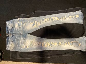 FEAR Distressed Light Wash Ripped Jeans