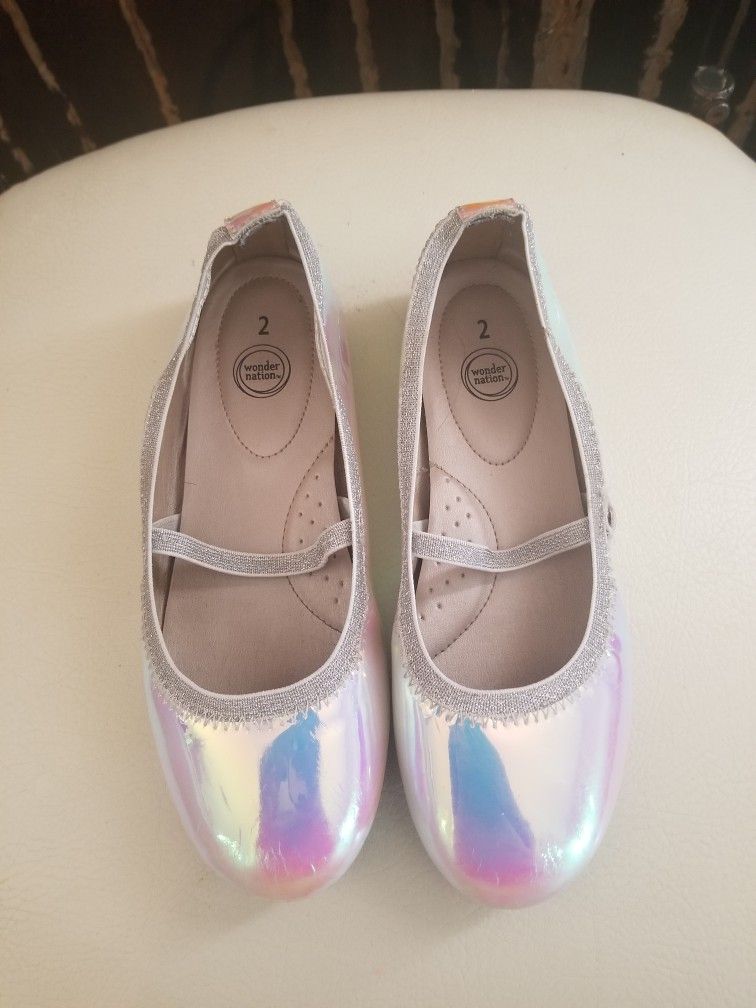 Wonder Nation Girl's Ballerina Flats Size 2