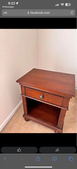Brown wood nightstand