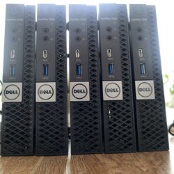 5x Dell 7050 MicroPC Lot. I5-6500T/256GbNVMe/8Gb/WiFi/11Pr0/Charger/HDMI/