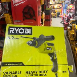 RYOBI CORDED HAMMER DRILL $49
