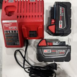 Milwaukee Batteries & Charger Kit 