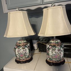 Chinese Table Lamps Set Of 2