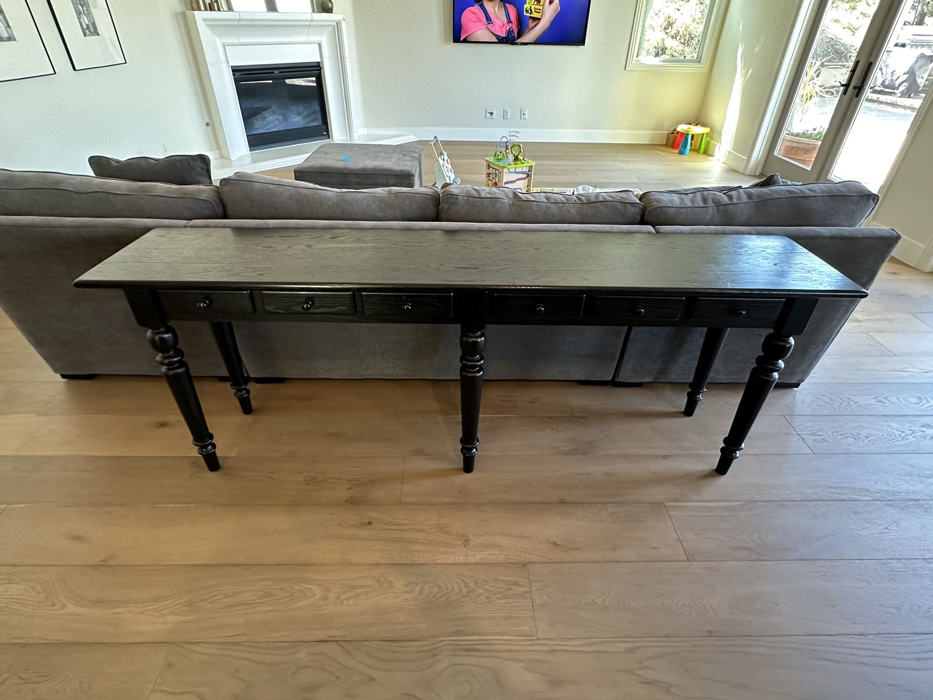 Pottery Barn Tivoli Black Console Table