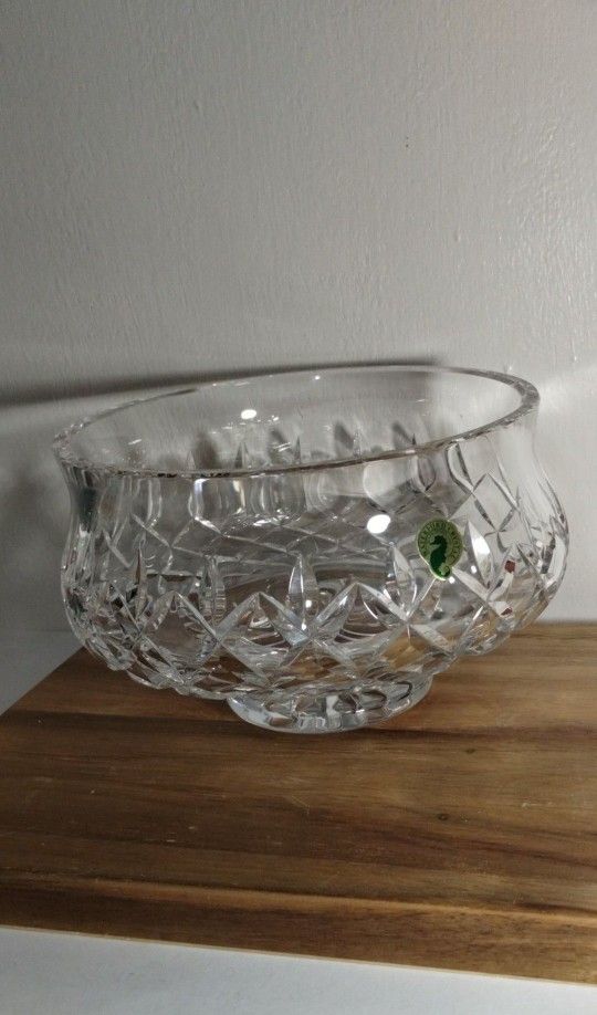 WATERFORD CRYSTAL CENTERPIECE BOWL 8"×6"