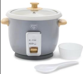 GreenLife Rice Cooker with Removable PFAS-Free Ceramic Nonstick Pot, 3-Cups Uncooked/6-Cups Cooked NEW