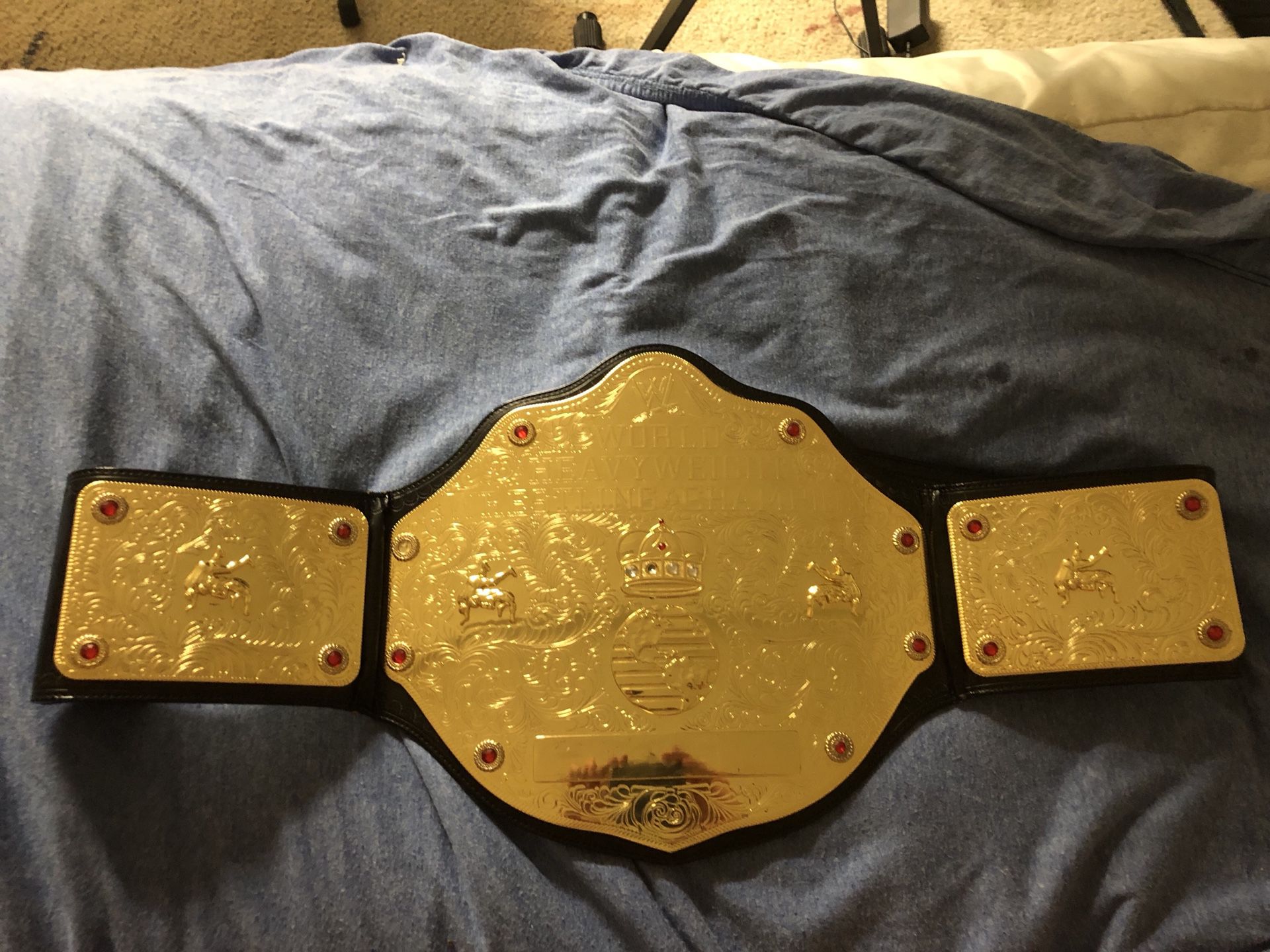 WWE World heavyweight championship belt adult metal plate