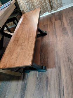 2 Dining room table wood benches