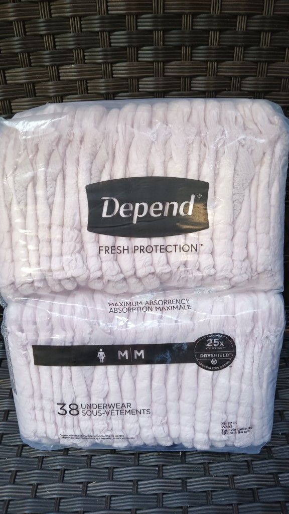 Women's Medium Depends Underwear Diapers