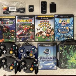 Nintendo GameCube Platinum DOL-101 Console Silver Bundle System LOT Tested! 🔥🔥